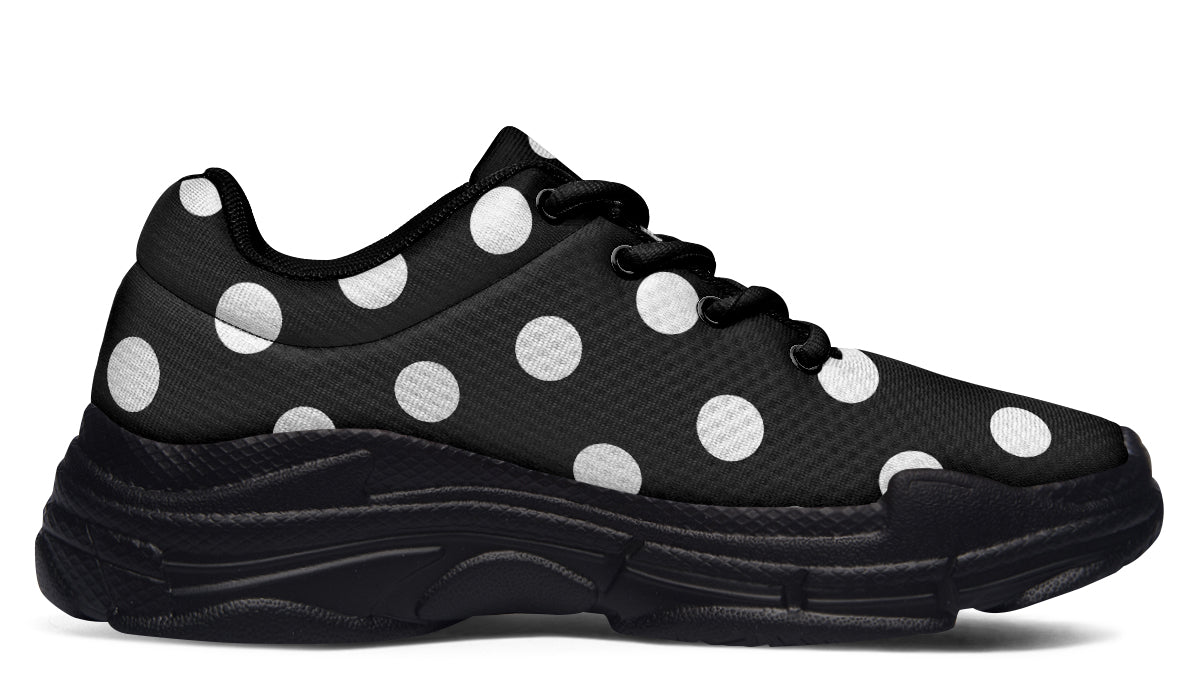 Paint It Black Polka Dot Chunky Sneakers