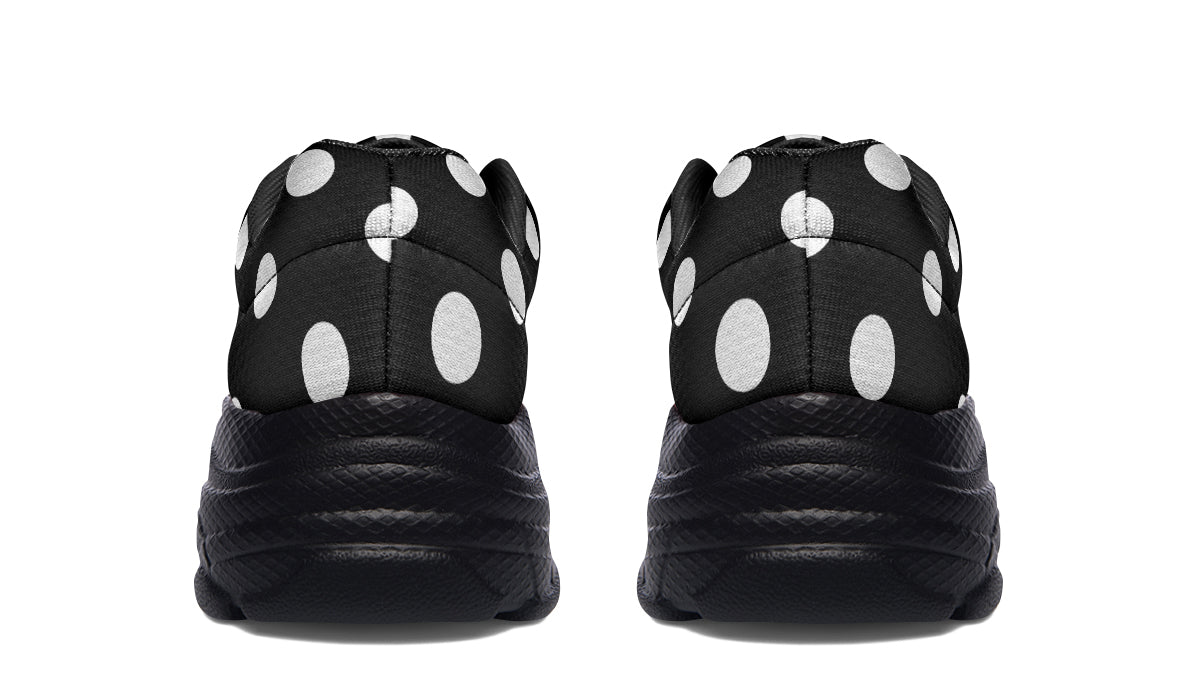 Paint It Black Polka Dot Chunky Sneakers