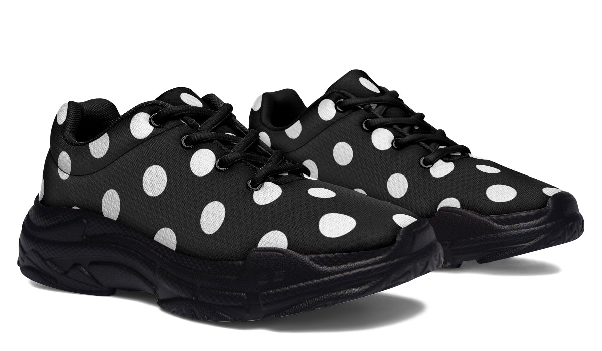 Paint It Black Polka Dot Chunky Sneakers