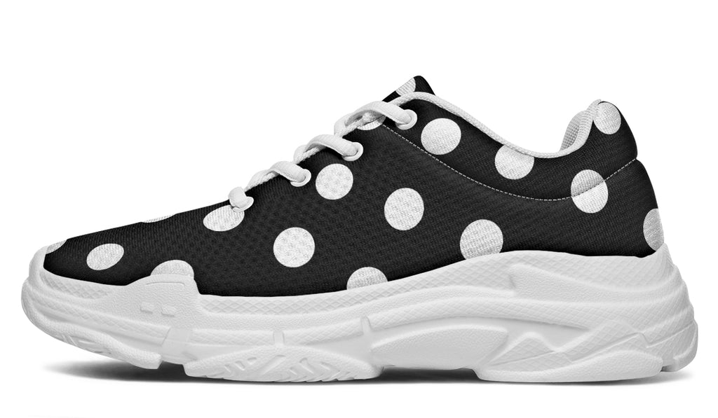 Paint It Black Polka Dot Chunky Sneakers