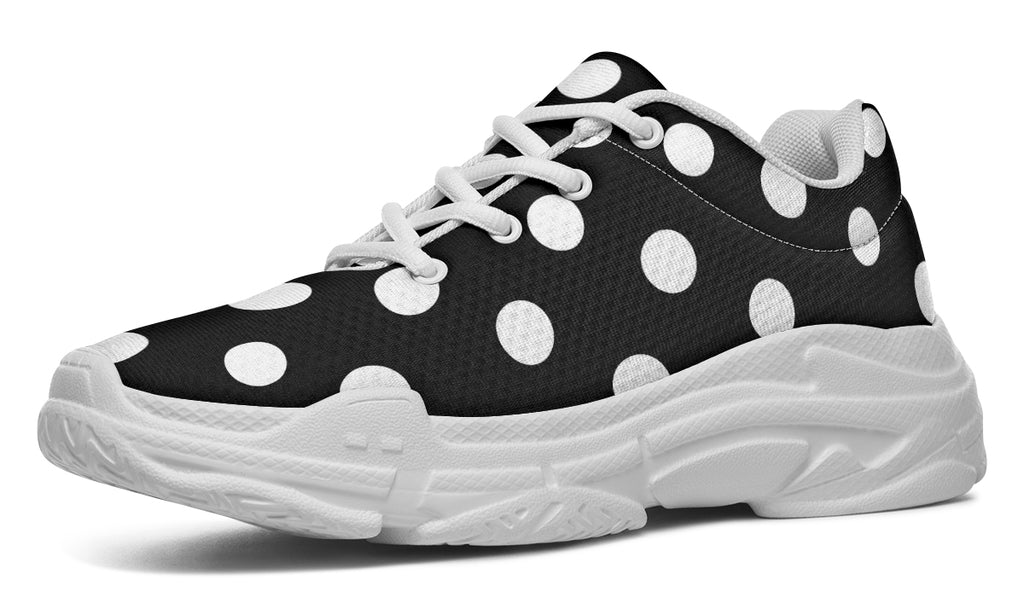 Paint It Black Polka Dot Chunky Sneakers