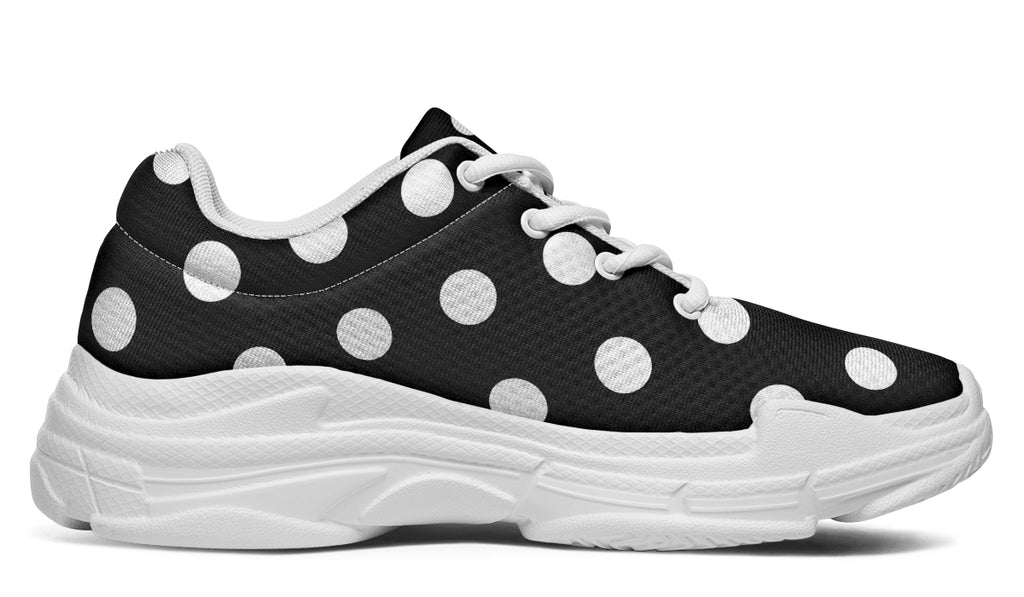 Paint It Black Polka Dot Chunky Sneakers