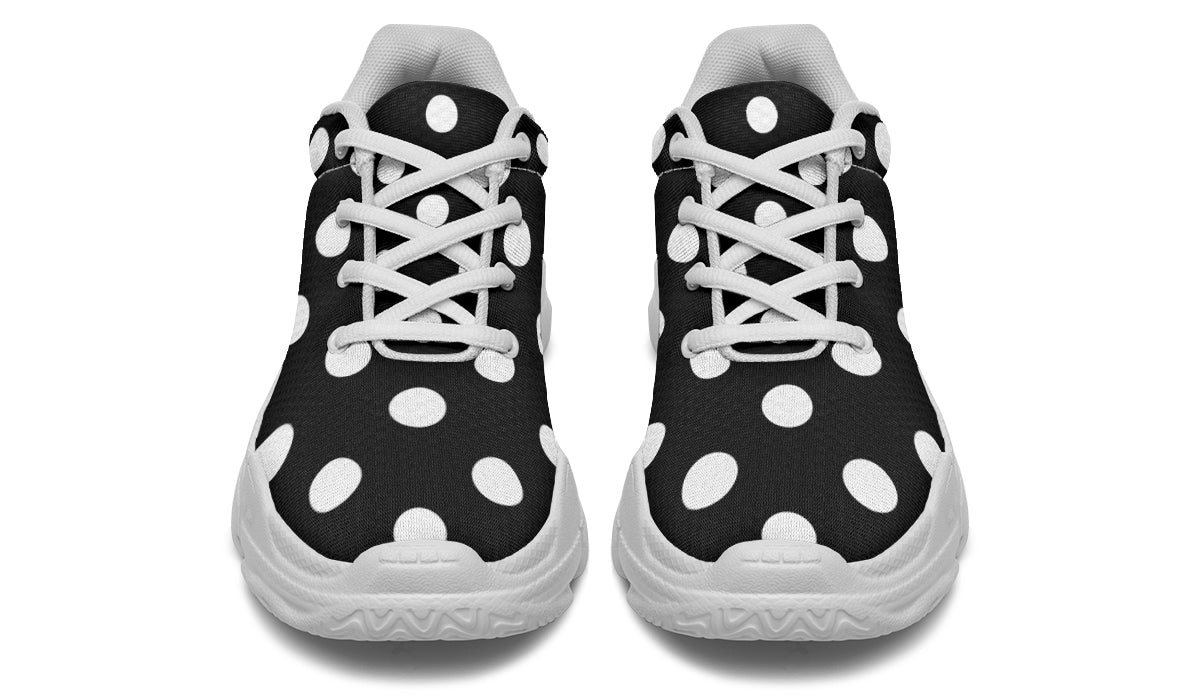 Paint It Black Polka Dot Chunky Sneakers