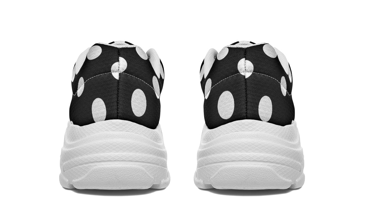 Paint It Black Polka Dot Chunky Sneakers