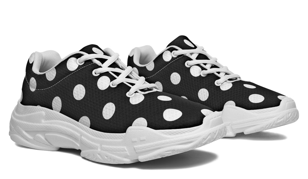 Paint It Black Polka Dot Chunky Sneakers