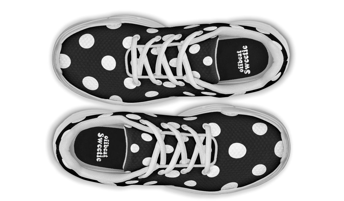 Paint It Black Polka Dot Chunky Sneakers