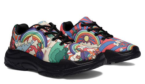 Peace And Love Chunky Sneakers - Offbeat Sweetie
