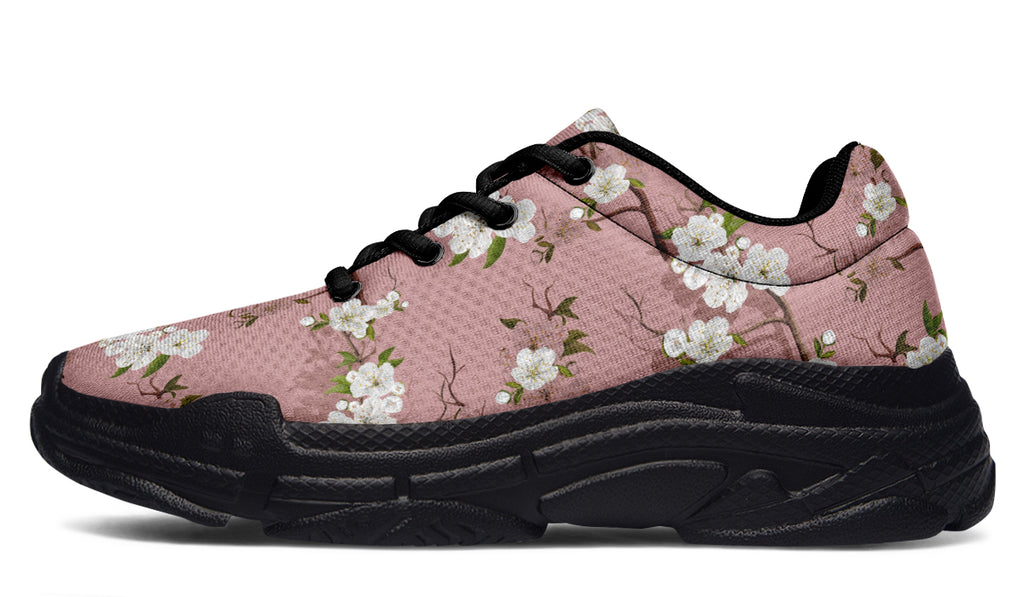 Peach Blossoms Chunky Sneakers - Offbeat Sweetie