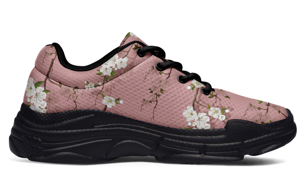 Peach Blossoms Chunky Sneakers - Offbeat Sweetie