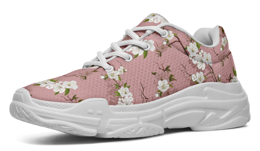 Peach Blossoms Chunky Sneakers - Offbeat Sweetie