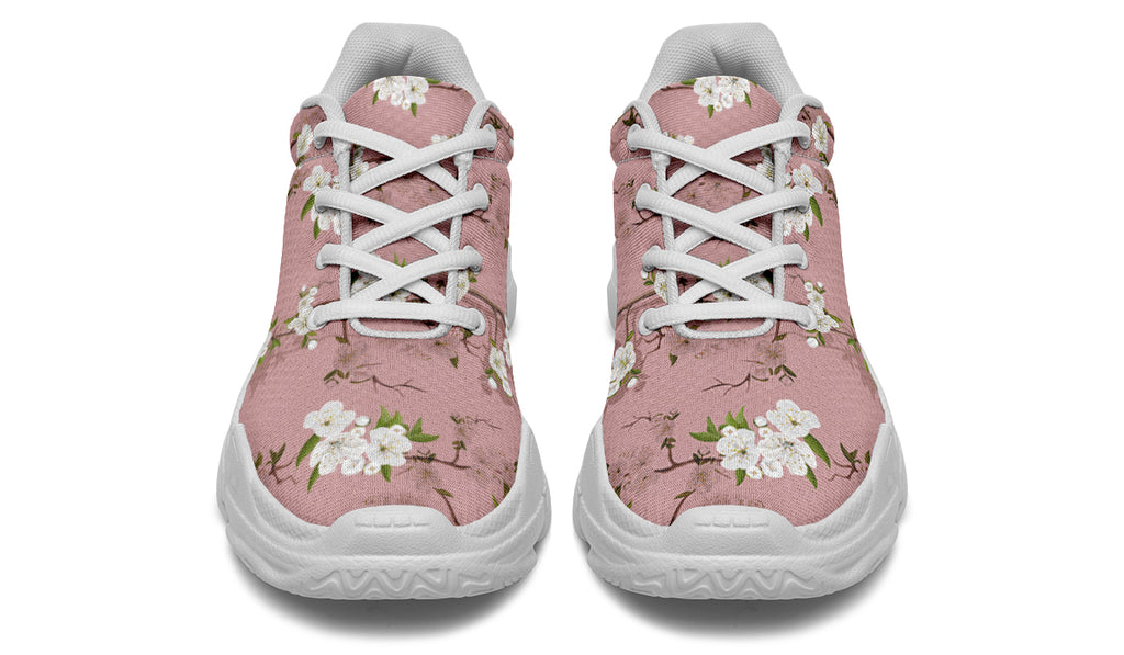 Peach Blossoms Chunky Sneakers - Offbeat Sweetie