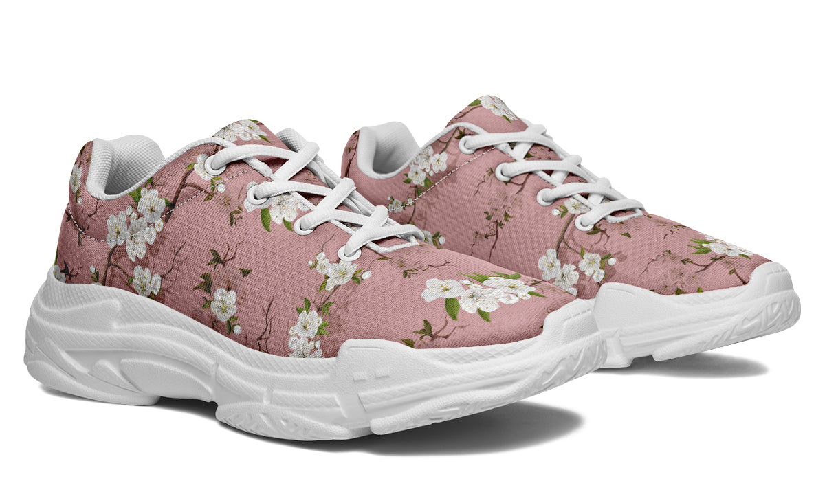 Peach Blossoms Chunky Sneakers - Offbeat Sweetie