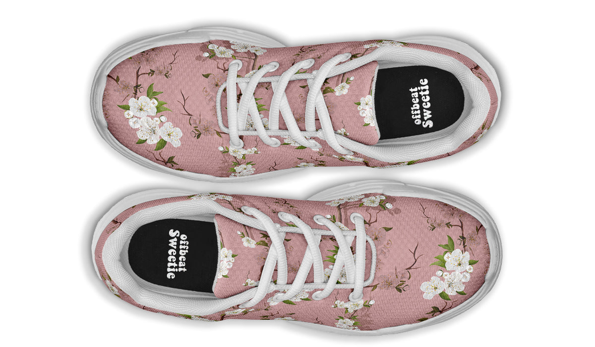 Peach Blossoms Chunky Sneakers - Offbeat Sweetie