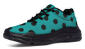 Penny Royal Teal Polka Dot Chunky Sneakers