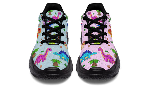 Pink And Blue Mismatched Baby Dinos Chunky Sneakers - Offbeat Sweetie