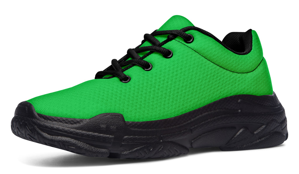 Pink And Green Mismatch Chunky Sneakers