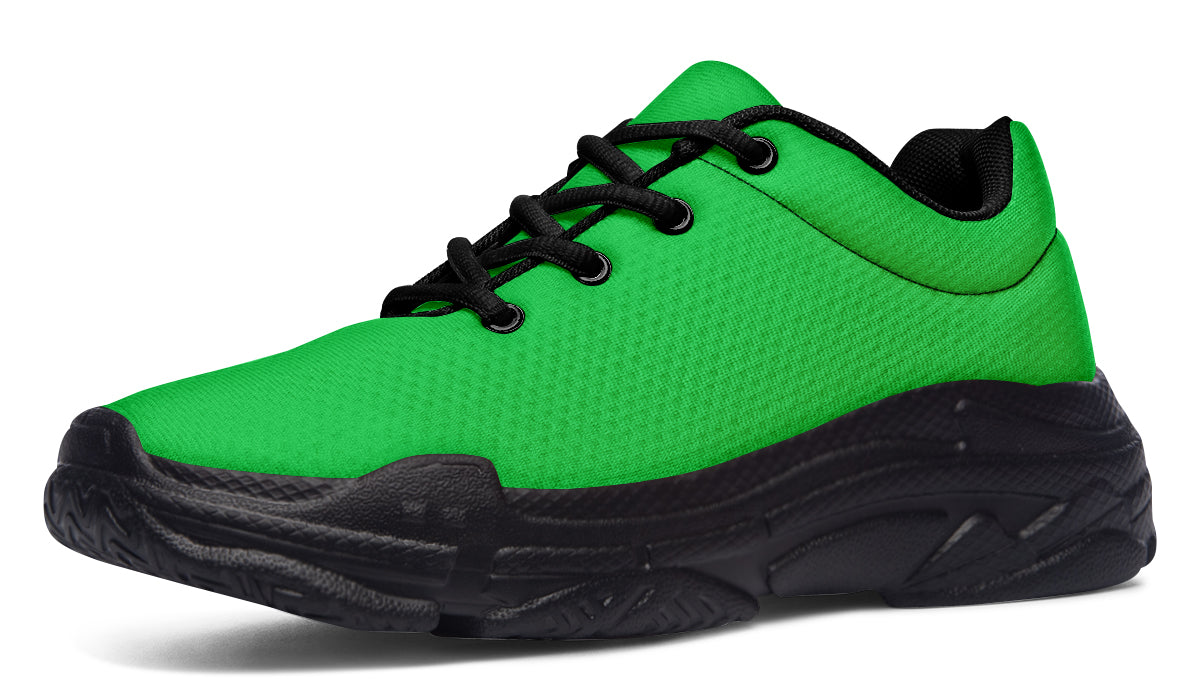 Pink And Green Mismatch Chunky Sneakers