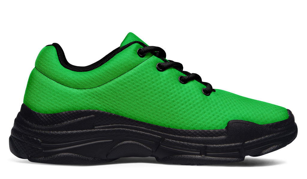 Pink And Green Mismatch Chunky Sneakers