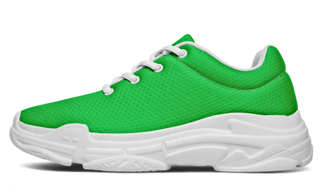 Pink And Green Mismatch Chunky Sneakers