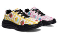 Pink And Yellow Mismatch Gingham Cupcakes Chunky Sneakers