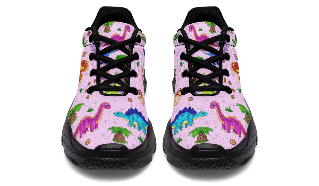 Pink Baby Dinos Chunky Sneakers - Offbeat Sweetie