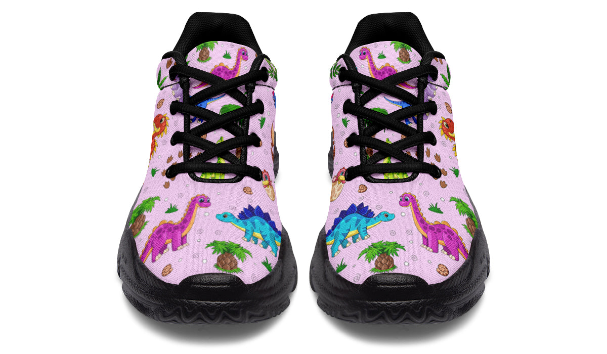 Pink Baby Dinos Chunky Sneakers - Offbeat Sweetie