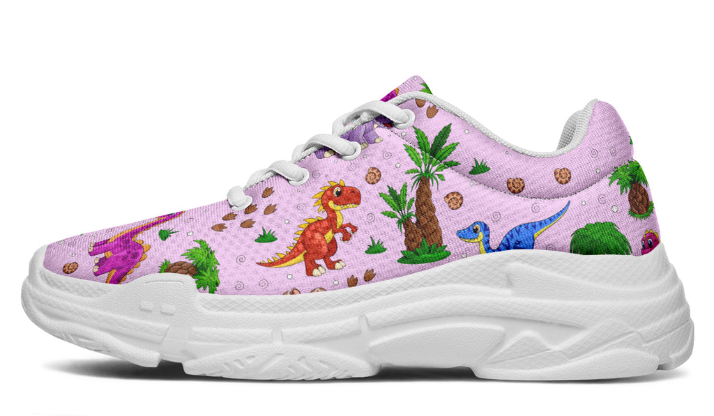 Pink Baby Dinos Chunky Sneakers - Offbeat Sweetie