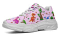 Pink Baby Dinos Chunky Sneakers - Offbeat Sweetie
