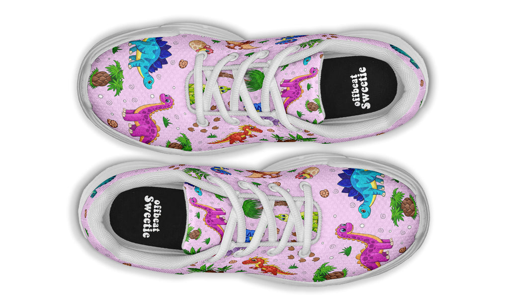 Pink Baby Dinos Chunky Sneakers - Offbeat Sweetie