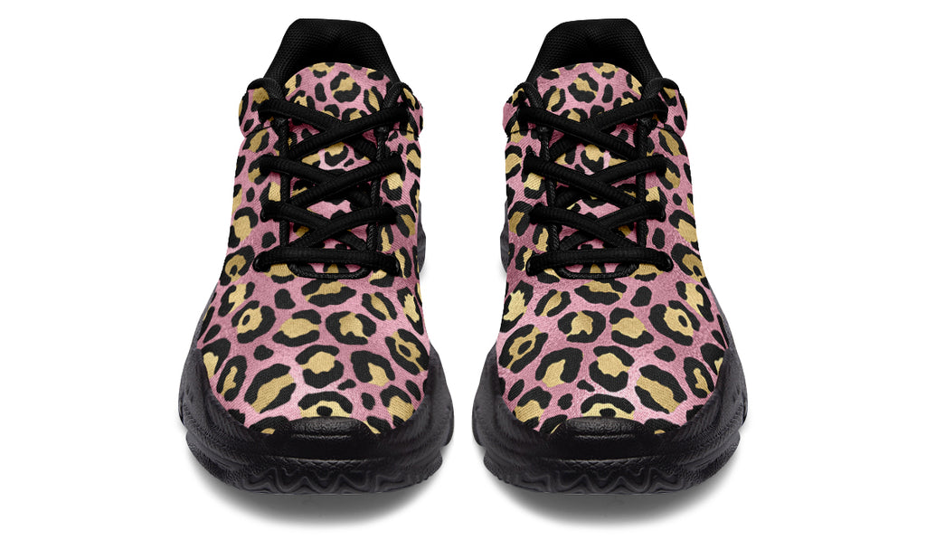 Pink Leopard Chunky Sneakers - Offbeat Sweetie