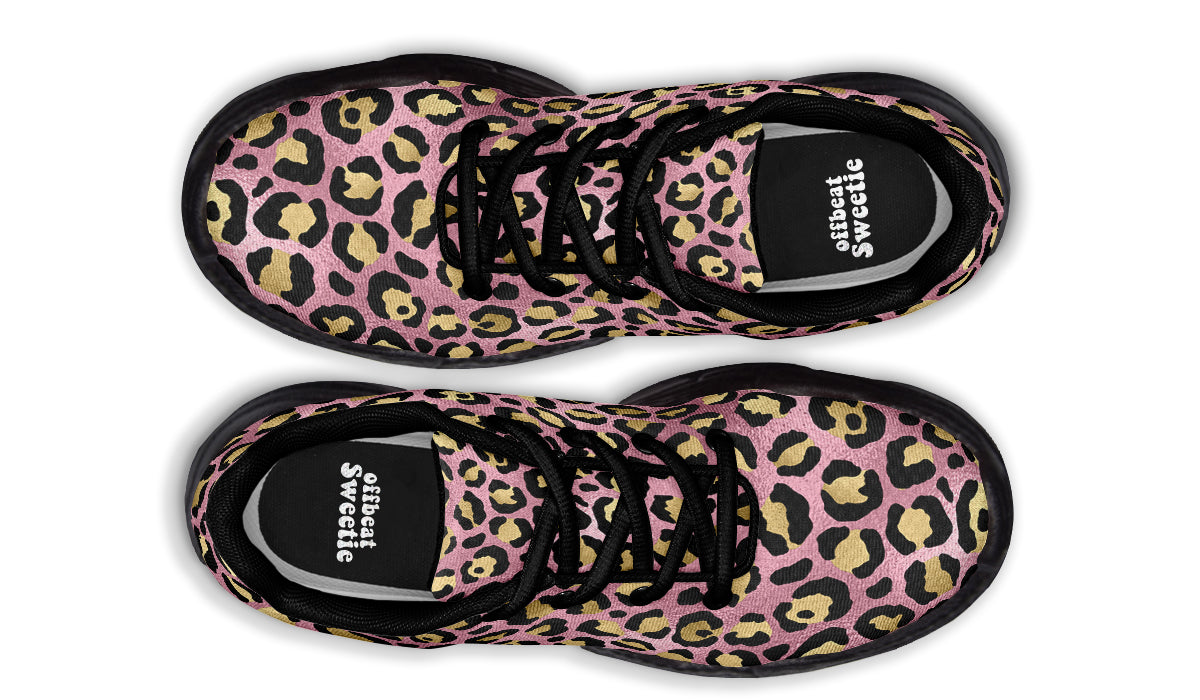Pink Leopard Chunky Sneakers - Offbeat Sweetie