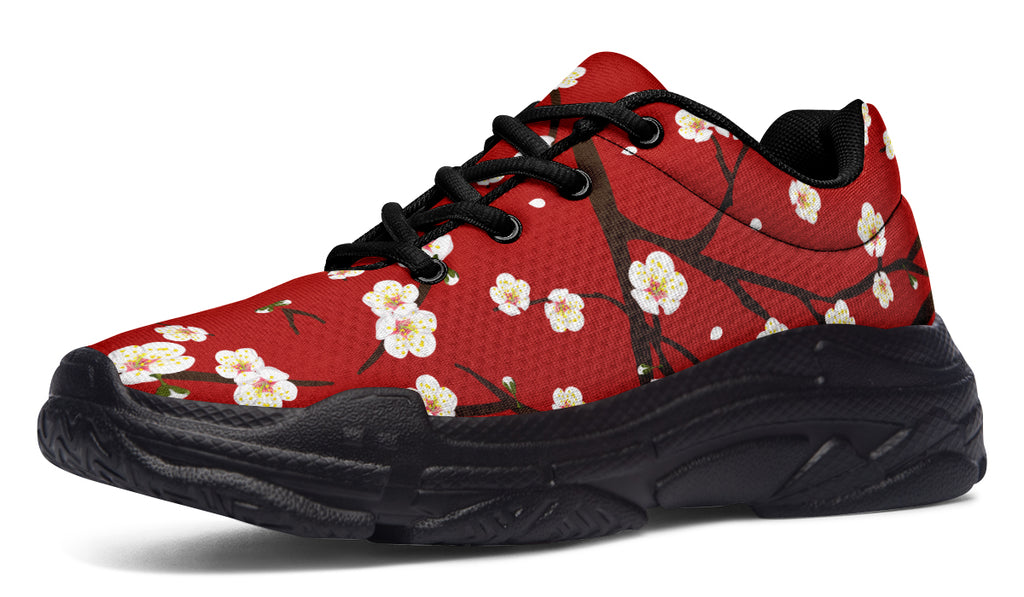 Plum Blossoms Chunky Sneakers - Offbeat Sweetie
