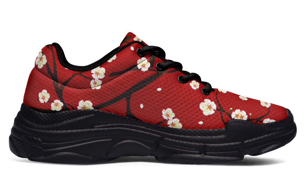 Plum Blossoms Chunky Sneakers - Offbeat Sweetie