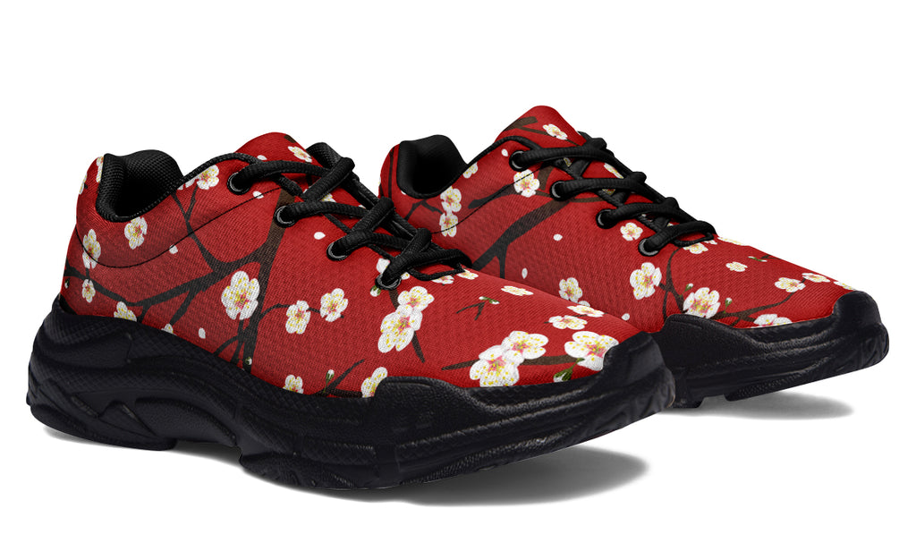 Plum Blossoms Chunky Sneakers - Offbeat Sweetie
