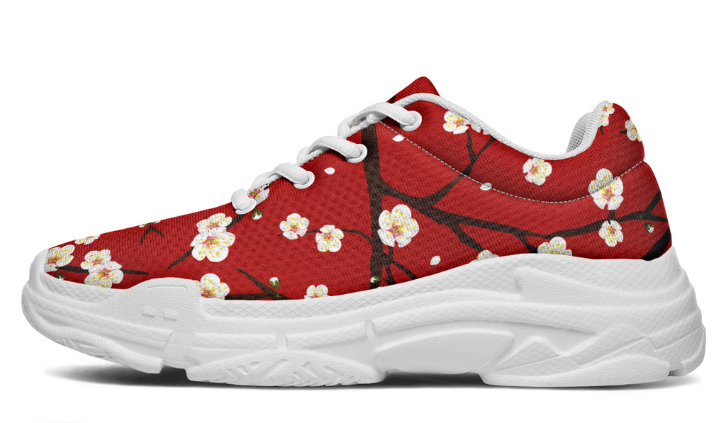 Plum Blossoms Chunky Sneakers - Offbeat Sweetie