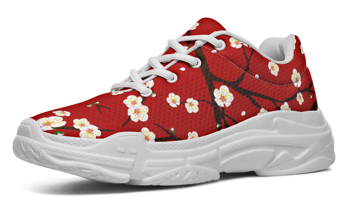 Plum Blossoms Chunky Sneakers - Offbeat Sweetie