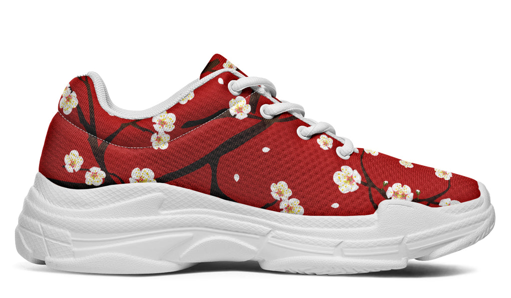 Plum Blossoms Chunky Sneakers - Offbeat Sweetie