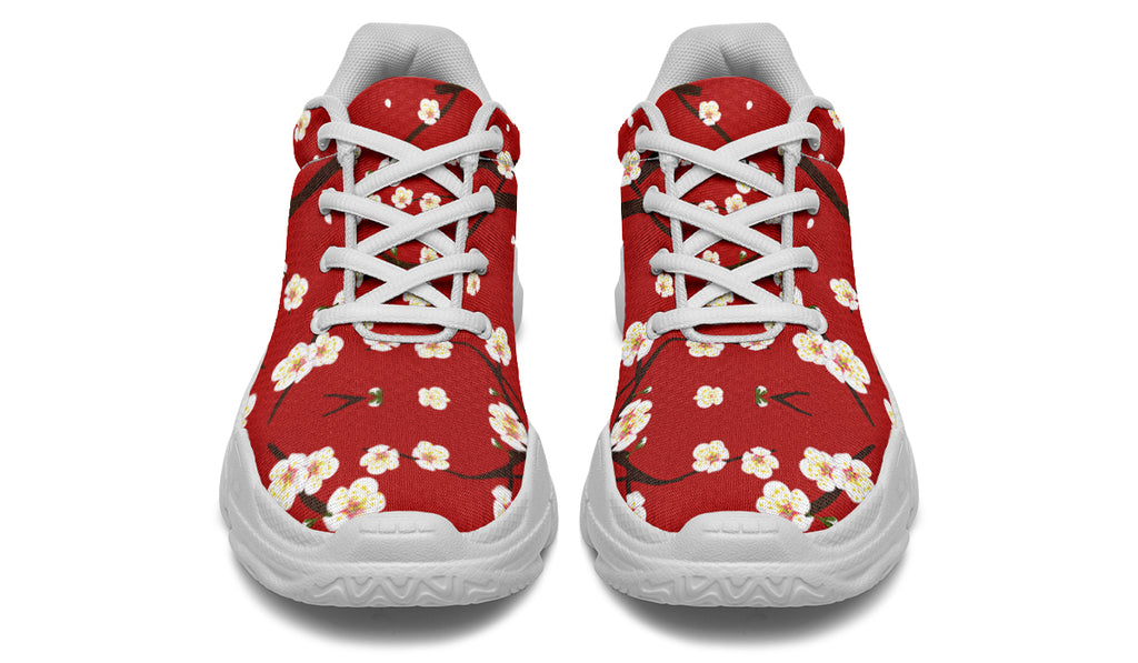 Plum Blossoms Chunky Sneakers - Offbeat Sweetie