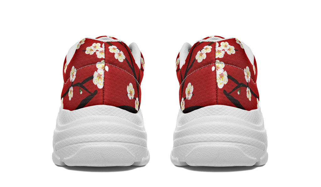 Plum Blossoms Chunky Sneakers - Offbeat Sweetie