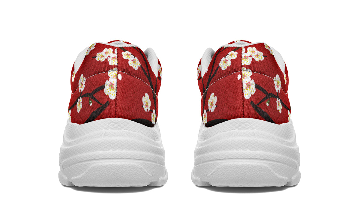 Plum Blossoms Chunky Sneakers - Offbeat Sweetie