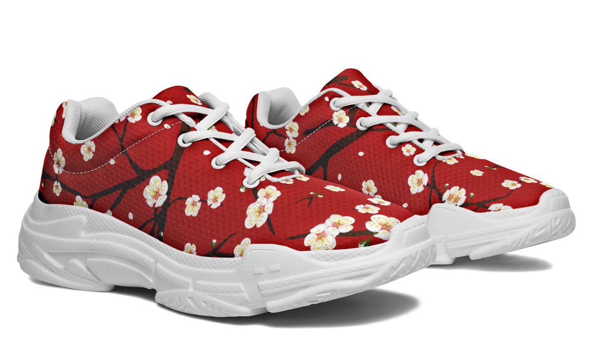 Plum Blossoms Chunky Sneakers - Offbeat Sweetie