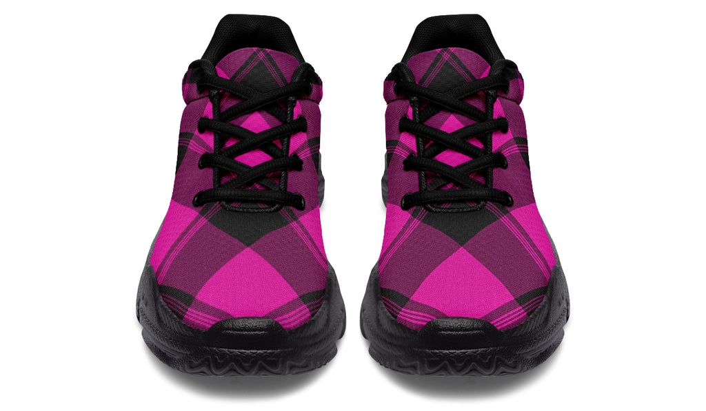 Pretty In Pink Plaid Chunky Sneakers