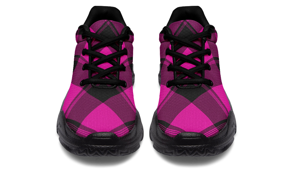 Pretty In Pink Plaid Chunky Sneakers