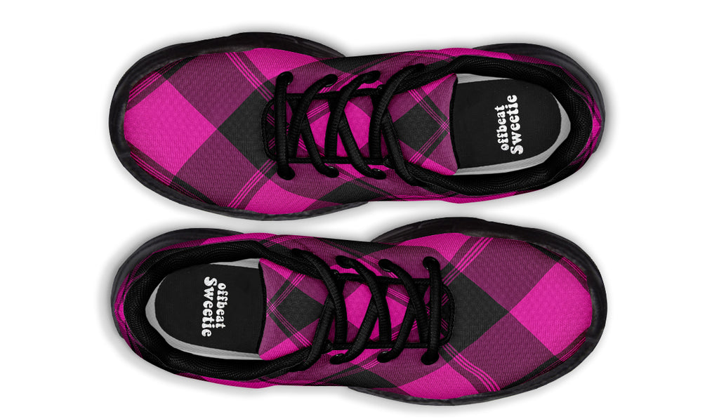 Pretty In Pink Plaid Chunky Sneakers