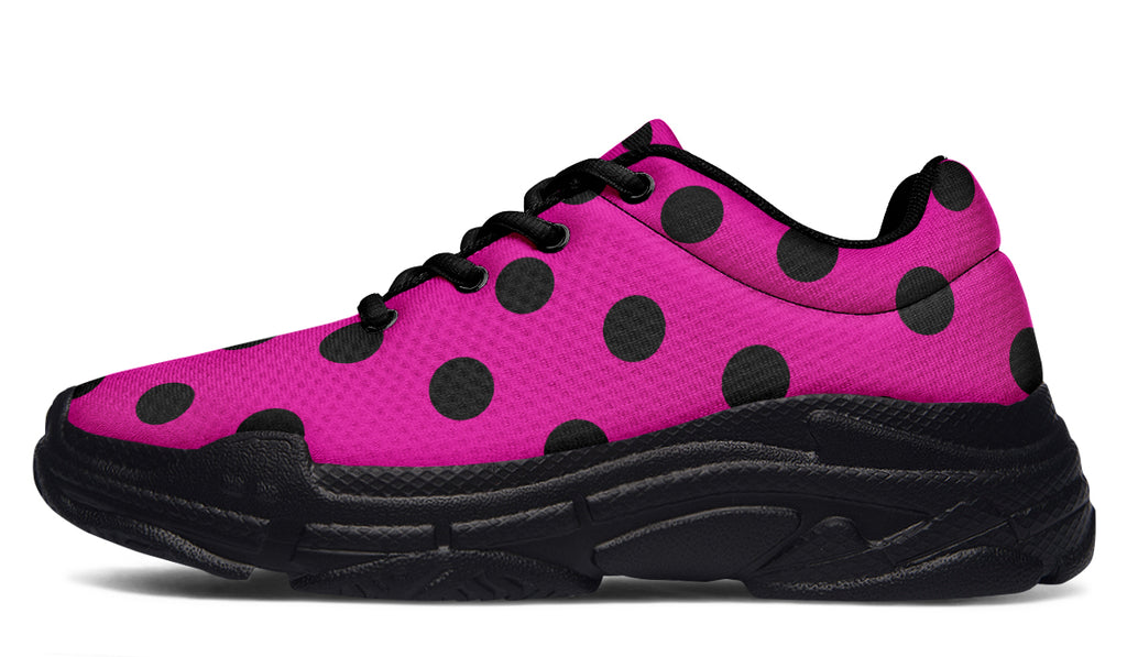 Pretty In Pink Polka Dot Chunky Sneakers