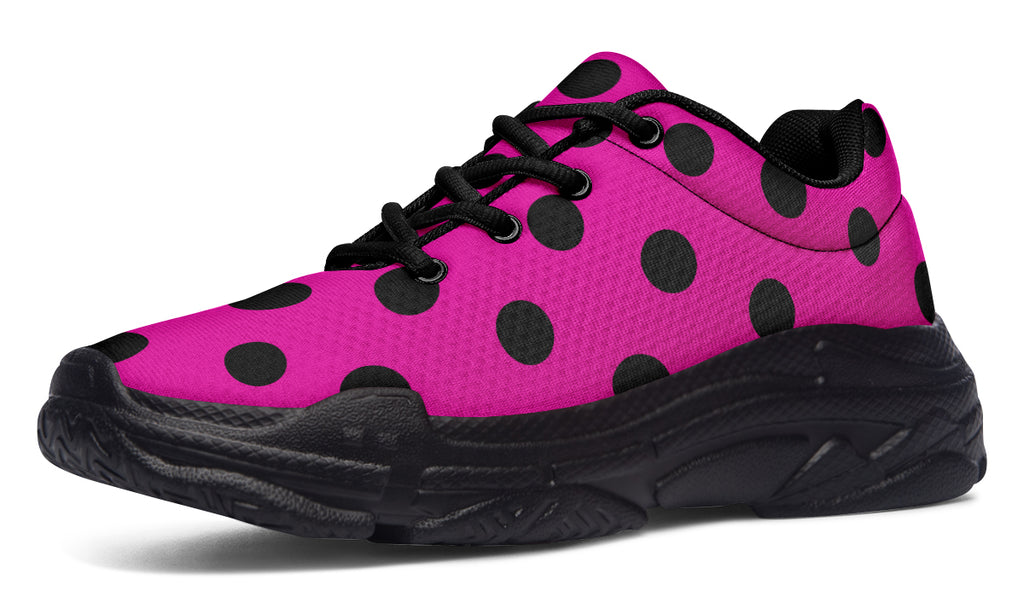 Pretty In Pink Polka Dot Chunky Sneakers
