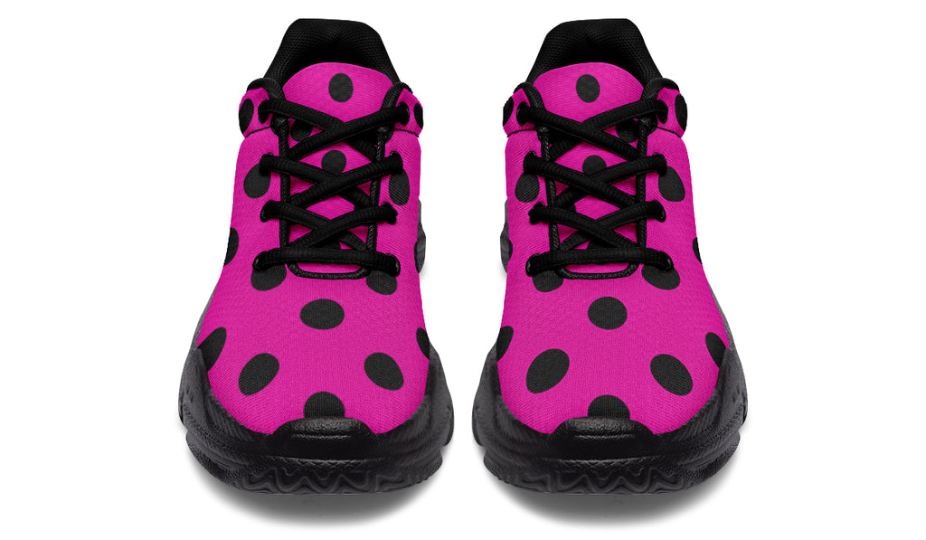 Pretty In Pink Polka Dot Chunky Sneakers