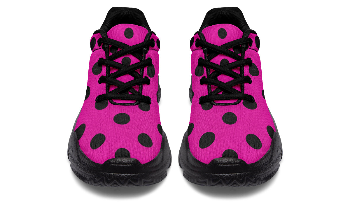 Pretty In Pink Polka Dot Chunky Sneakers