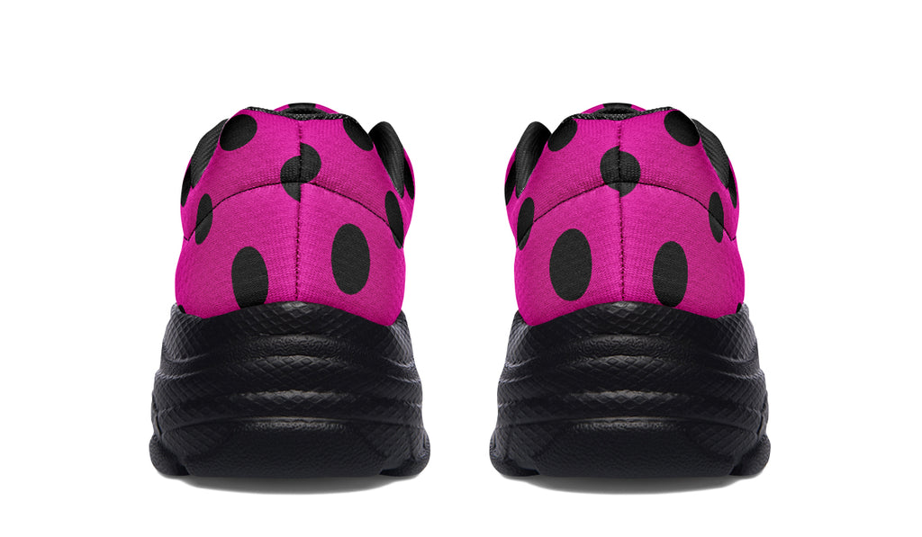 Pretty In Pink Polka Dot Chunky Sneakers