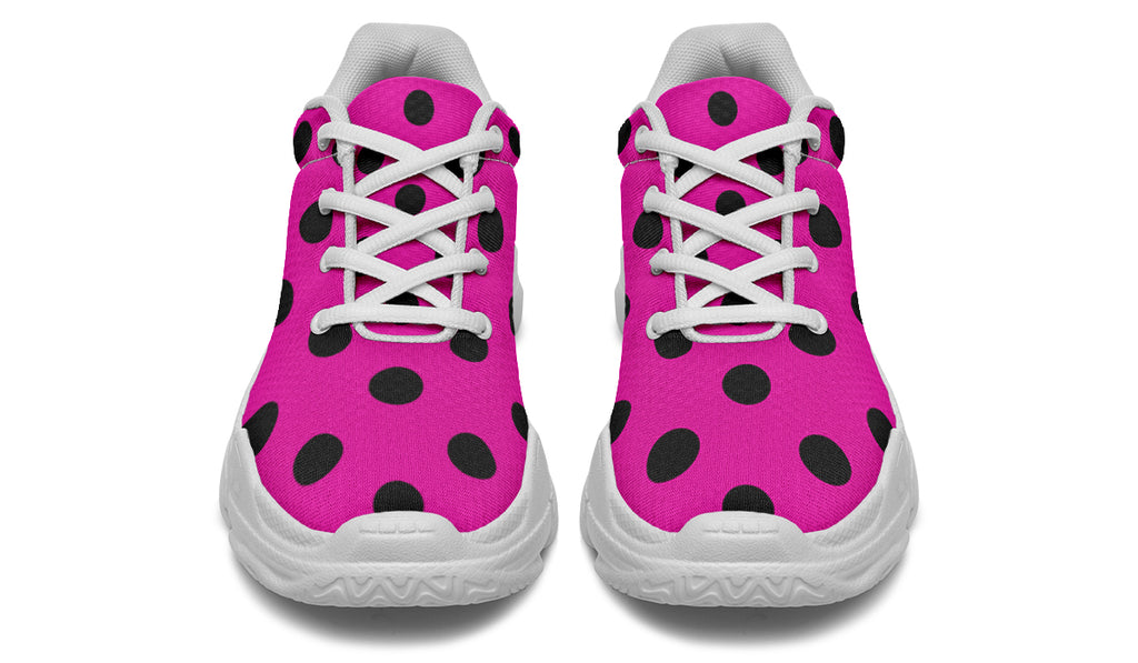 Pretty In Pink Polka Dot Chunky Sneakers